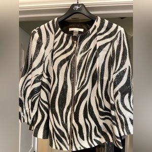 Beautiful Sequined Jacket in Zebra print - Peter Nygard Perfect for the Holidays